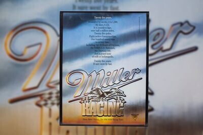 Miller Racing - 25 years | Type Schrift