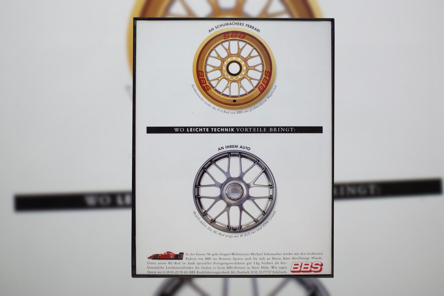 BBS - Michael Schumacher F1 | Type Schrift