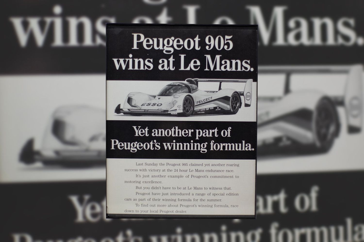 Peugeot 905 - Le Mans Winner | Type Schrift