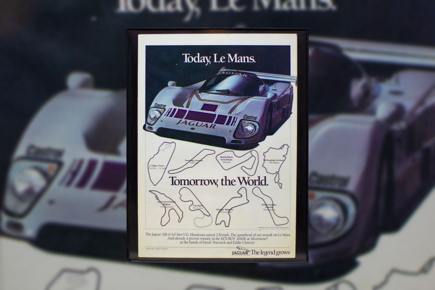 Jaguar XJR-6 -  Silk Cut LeMans | Type Schrift