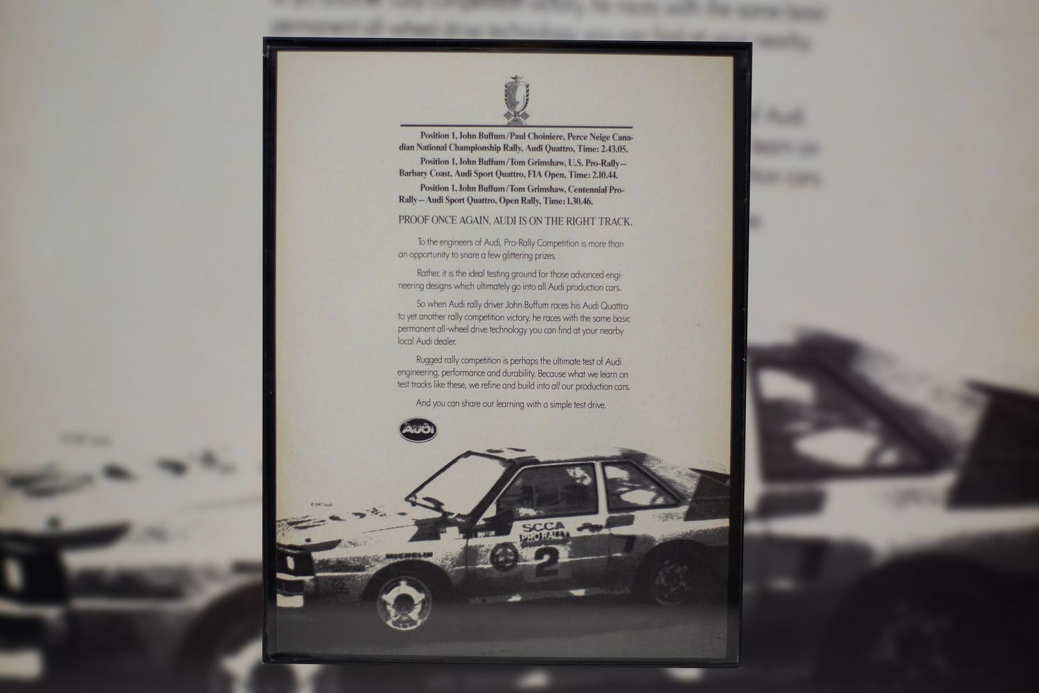 Audi Rally Quattro - Group B | Type Schrift