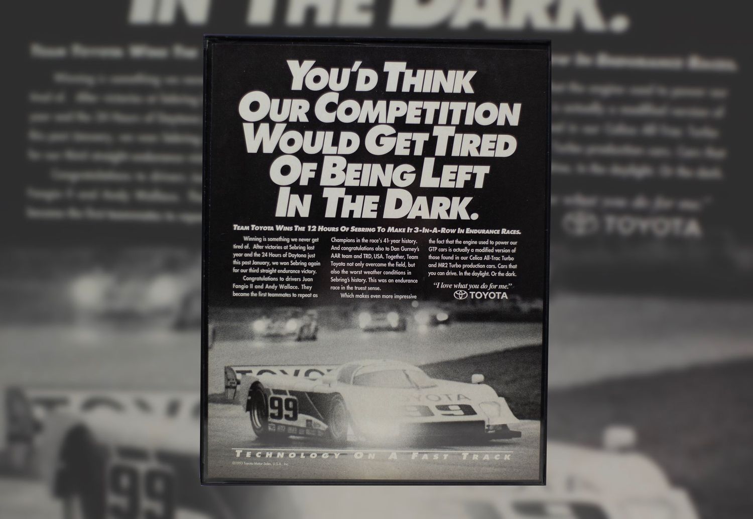 Toyota Motorsport - Eagle MKIII | Type Schrift