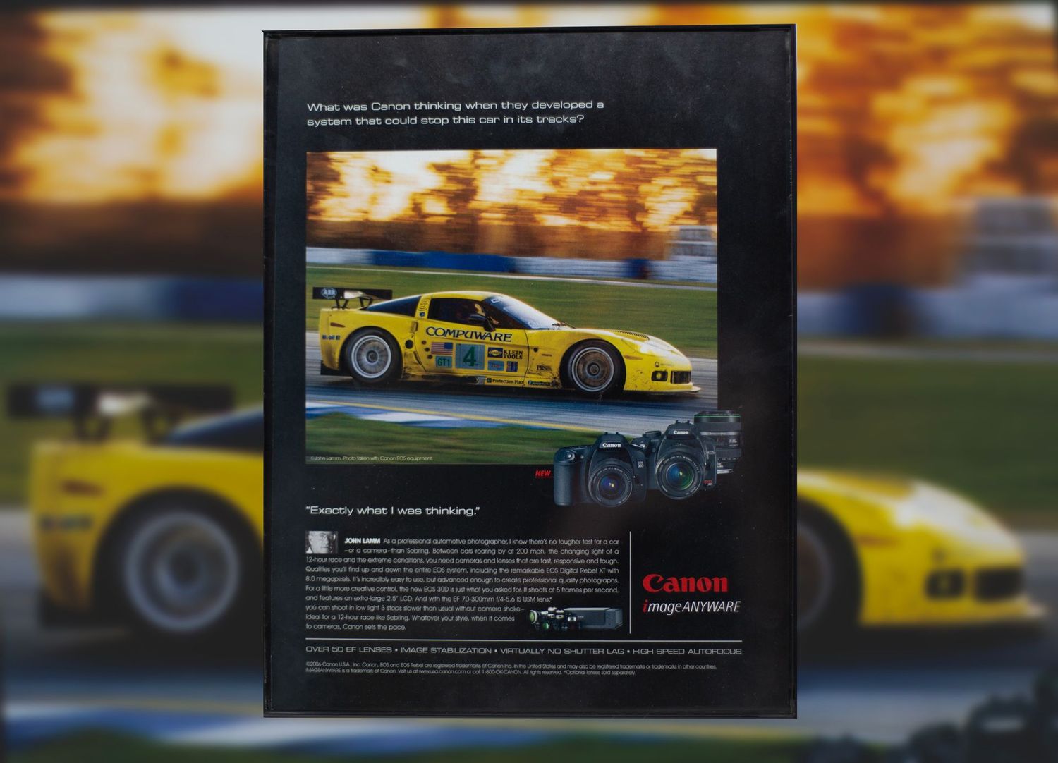 Corvette C6 - R - Canon | Type Schrift