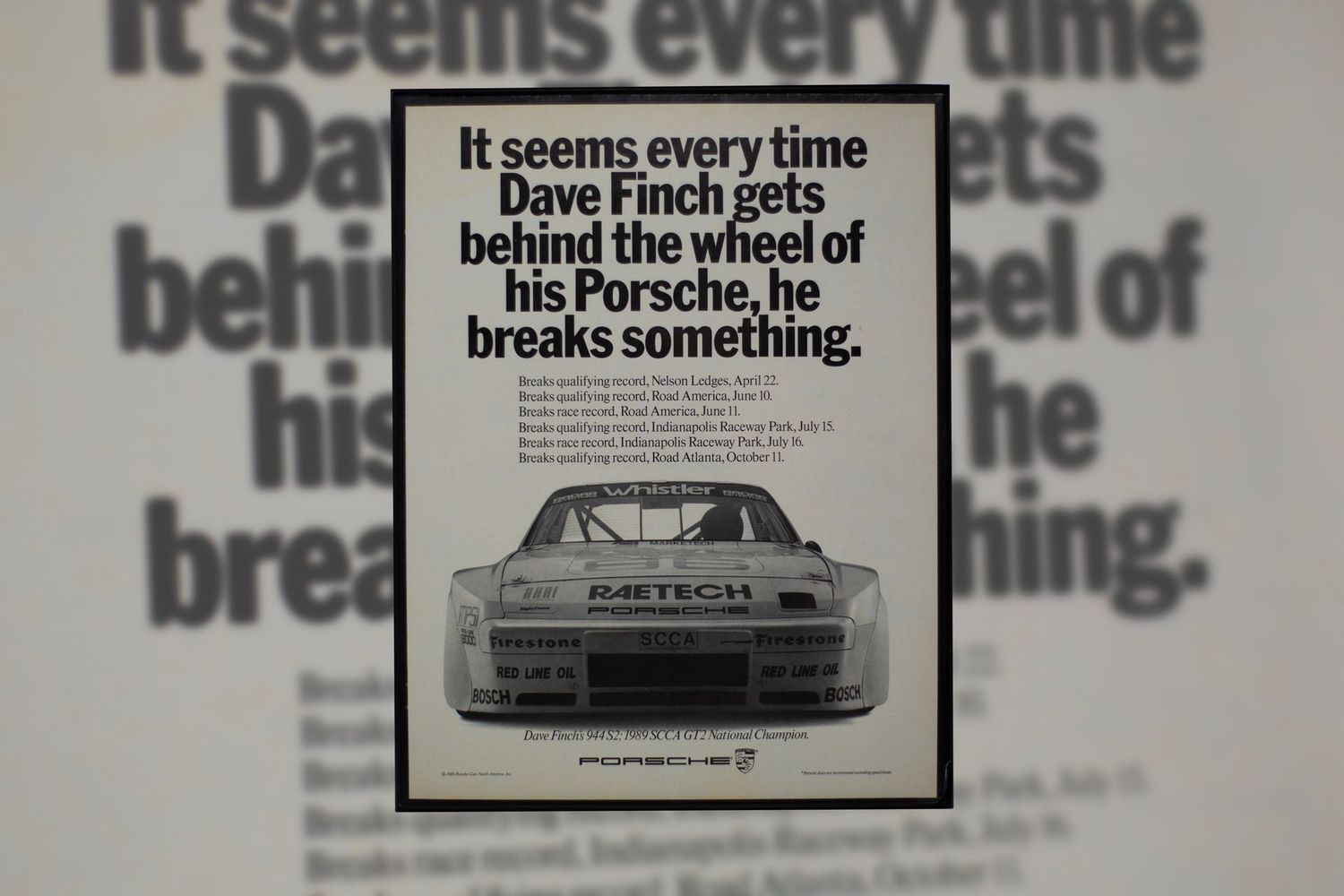 Porsche 944 - Dave Finch | Type Schrift