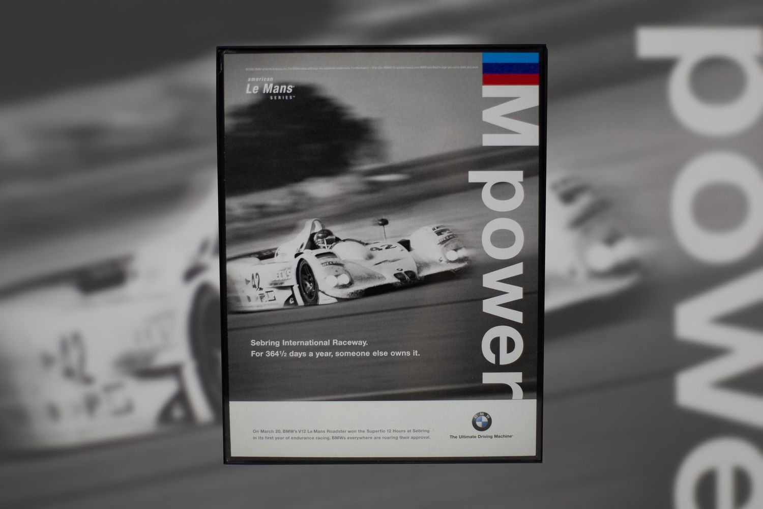 BMW V12 LMR - ALMS at Sebring | Type Schrift