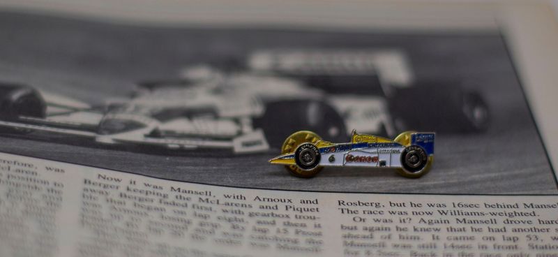 Nigel Mansell F1 - Vintage Pin | Type Schrift Nigel Mansell F1 - Vintage Pin | Type Schrift