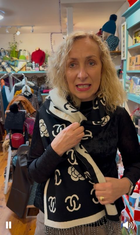 Cashmere Like Channel Inspired Scarf