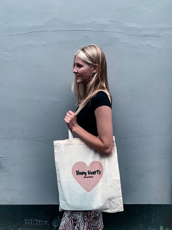 LIMITED EDITION! Pink Heart Cotton Tote Bag