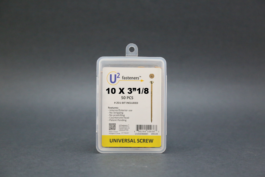 270 COUNT BOX #10 X 3-1/8" U2 UNIVERSAL SCREW YELLOW COATED T-25 
