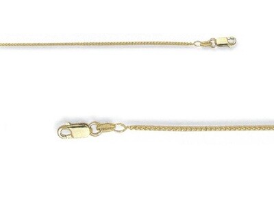 10k Gold Spiga (Wheat) Solid Chain 1.5mm 10k Gold Spiga (Wheat) Solid Chain 1.5mm