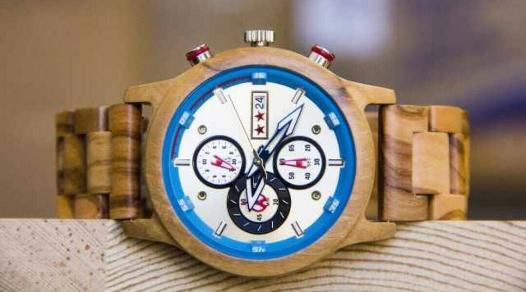 ETec Adventures Chronograph Wood Band