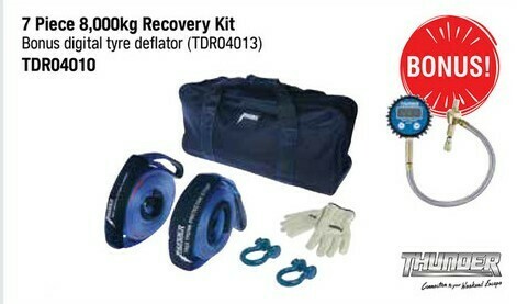 7 PIECE 8,000KG RECOVERY KIT WITH BONUS 7 PIECE 8,000KG RECOVERY KIT WITH BONUS