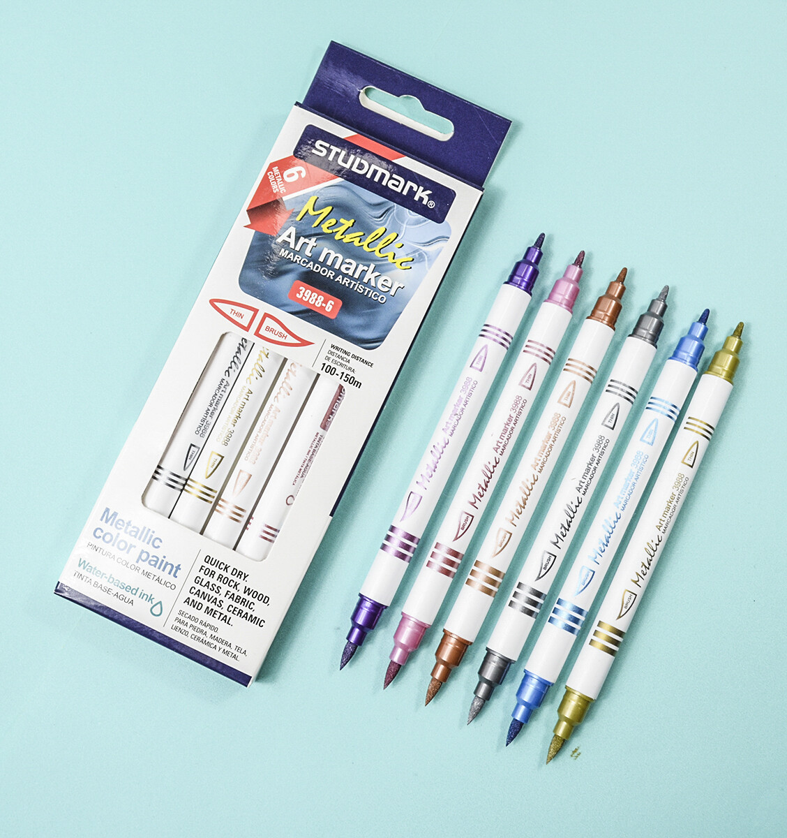 MARCADORES METALICOS DOBLE PUNTA: Libera tu Creatividad con Colores Vibrantes