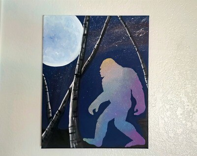 Sasquatch Moon Painting @ Roses Makers Market