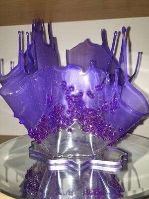 Purple crystal splash bowl