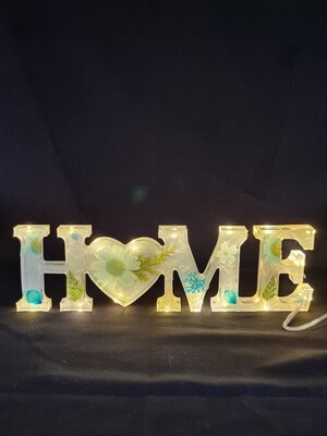 Light up "HOME" sign