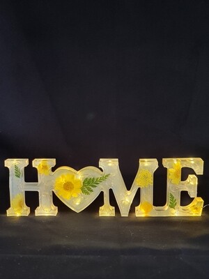 light up "HOME" sign