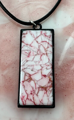 Pink Marble Oblong Pendant