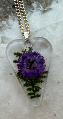 Purple Flower Pendant