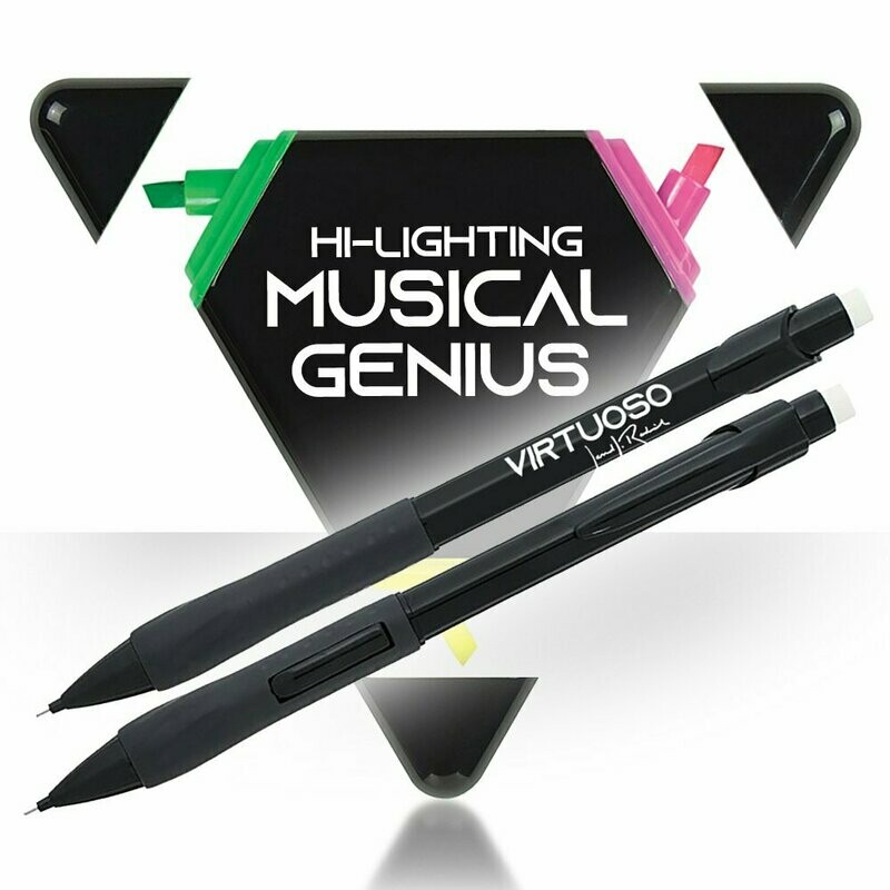 Jarrod's "Highlighting Musical Genius" Highlighter and Virtuoso Mechanical Pencil 2-Pak