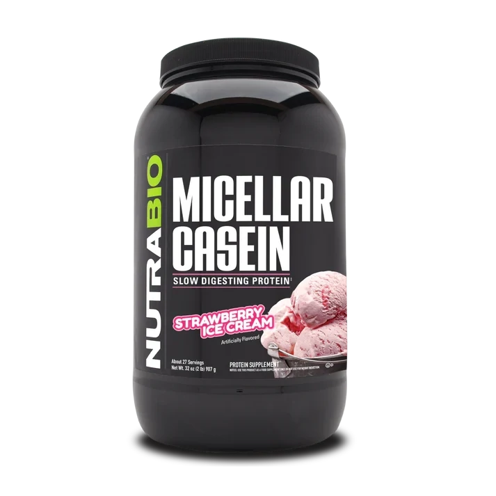 Nutrabio - Micellar Casein 2lb - Strawberry Ice Cream