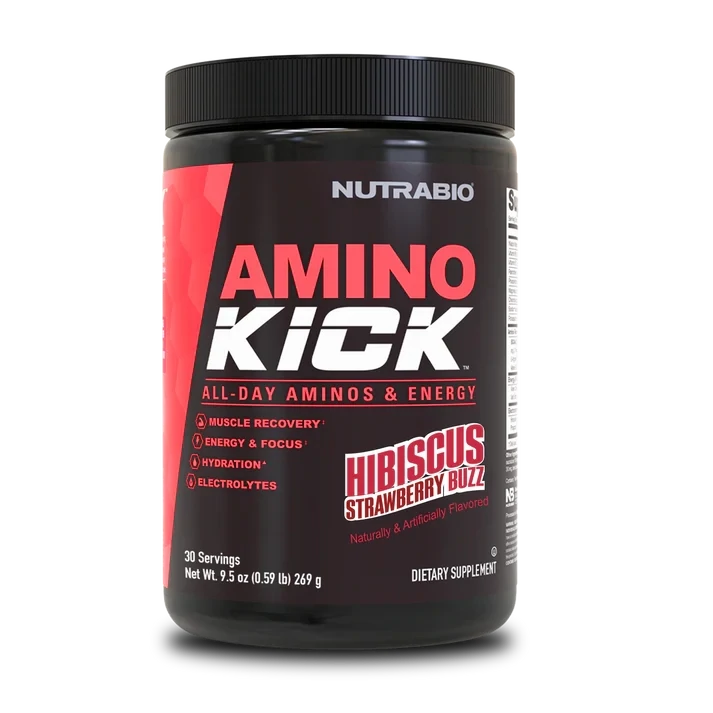 Nutrabio - Amino Kick - Hibiscus Strawberry Buzz
