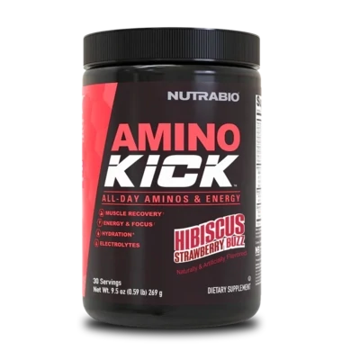 Nutrabio - Amino Kick - Hibiscus Strawberry Buzz Nutrabio - Amino Kick - Hibiscus Strawberry Buzz