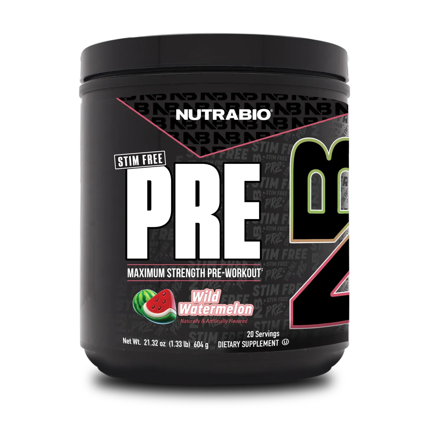 Nutrabio - Stim Free PRE - Wild Watermelon Nutrabio - Stim Free PRE - Wild Watermelon