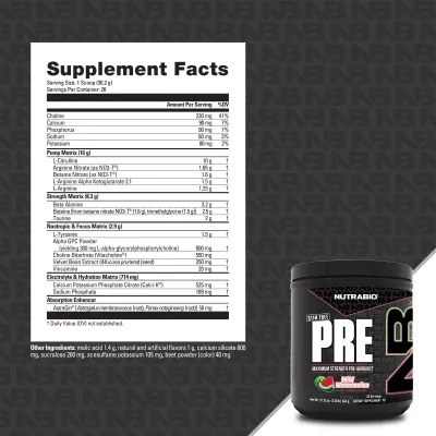 Nutrabio - Stim Free PRE - Wild Watermelon