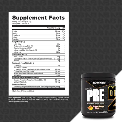 Nutrabio - Stim Free PRE - Orange mango Tango