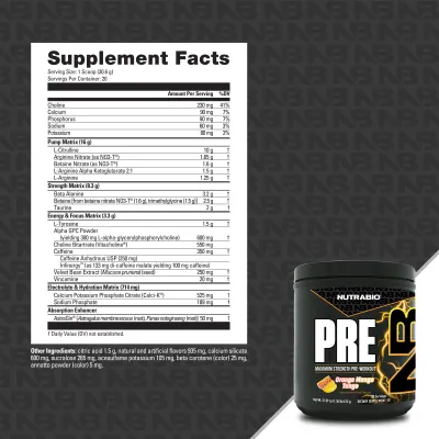 Nutrabio - PRE - Orange Mango Tango