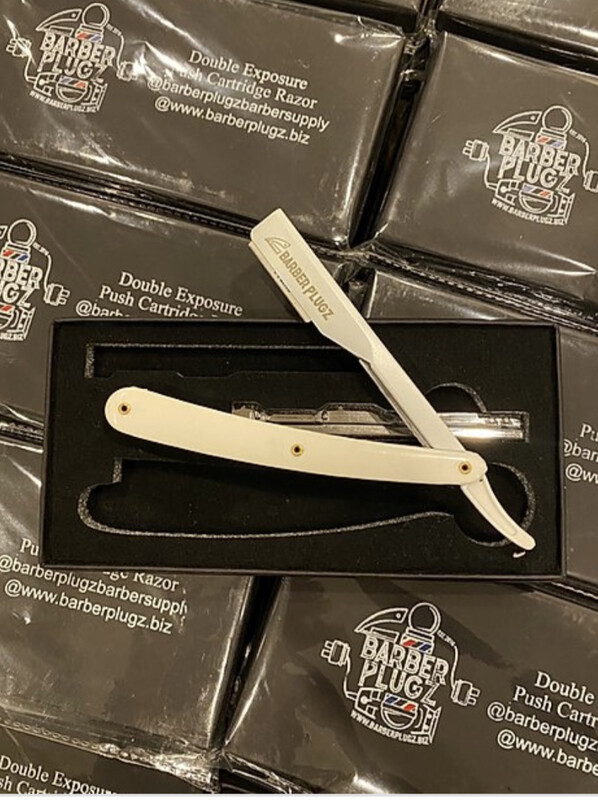 BarberPlugz Double Exposure Razor Handle (White)