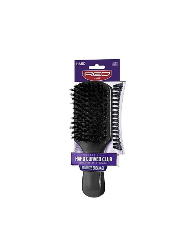 Red Hard Curved Brush