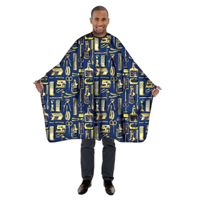 Blue and Gold Barber Cape
