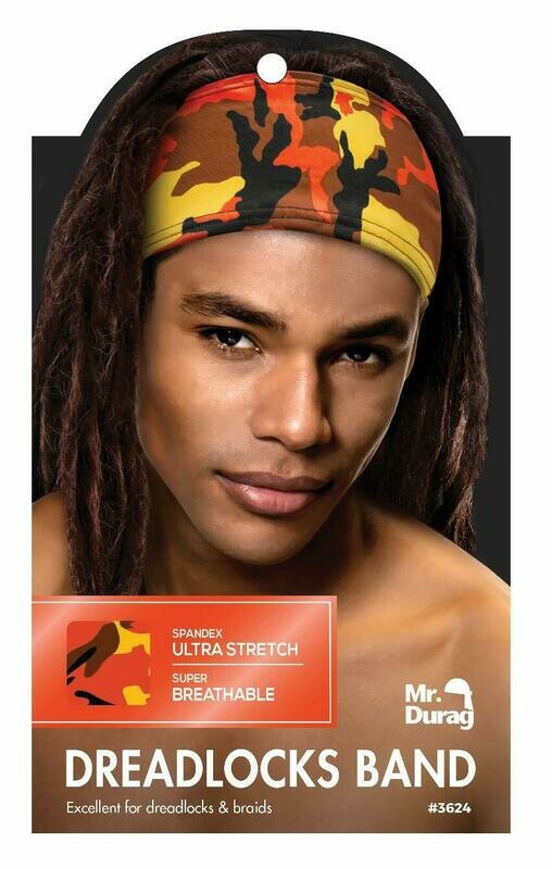 Mr. Durag Dreadlock Band Orange Camouflage