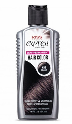 Kiss Express Color Semi Permanent Hair Color K98 Black 3.5 oz
