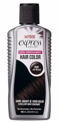 Kiss Express Color Semi Permanent Hair Color K99 Jet Black 3.5 oz