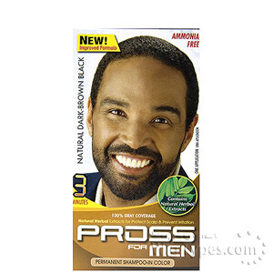 Kiss Pross for Men Permanent Shampoo-In Color MC03 Natural Dark-Brown Black