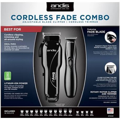 Andis Professional Cordless Fade Combo – Black