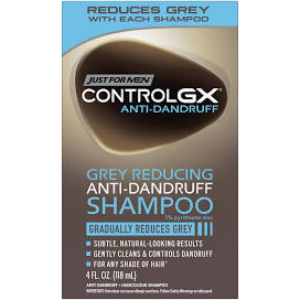 Just For Men Control GX Grey Reducing Anti-Dandruff Shampoo, Gradually Colors Hair, 4 Fl Oz