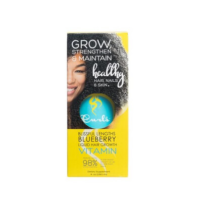 Curls Blissful Lengths Hair Growth Vitamin Supplement Liquid - Blueberry Flavor - 8 fl oz
