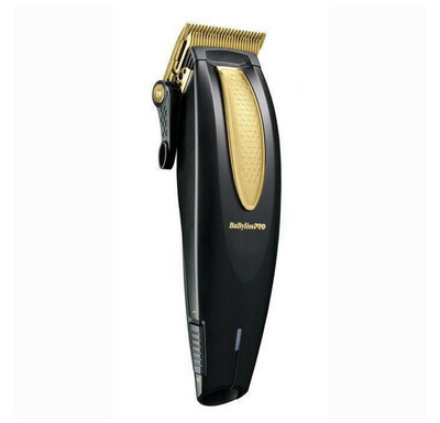 BaByliss Professional LithiumFX Cord/Cordless Lithium Ergonomic Clipper - FX673N - Black and Gold