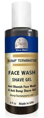 BUMP TERMINATOR FACE WASH AND SHAVE GEL 6 oz
