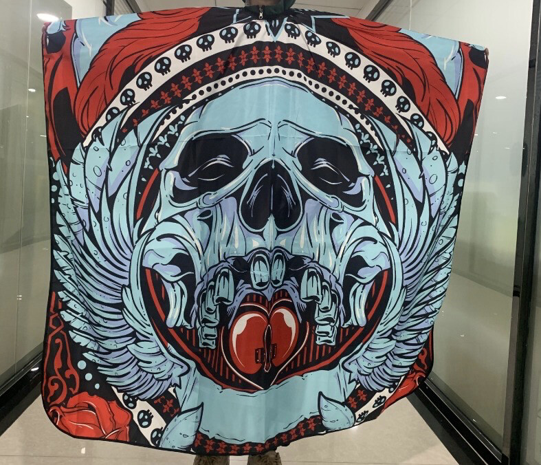 skull Barber Cape