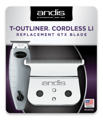 Andis Cordless T-Outliner® Li Replacement Deep Tooth GTX Blade, #04555