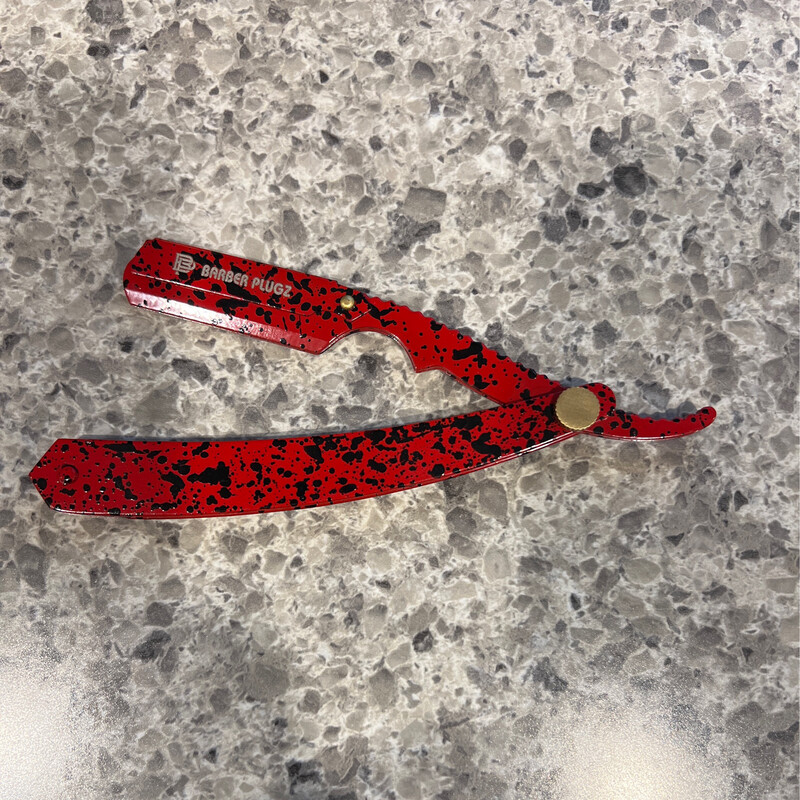 Barberplugz Paint Splatter Metal Razor Handle