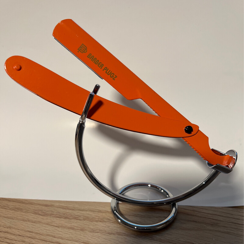BarberPlugz Full Metal Turkish Razor (Starburst Orange)