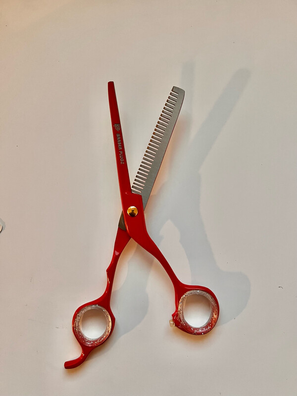 BarberPlugz Red Haze Thinning Shears