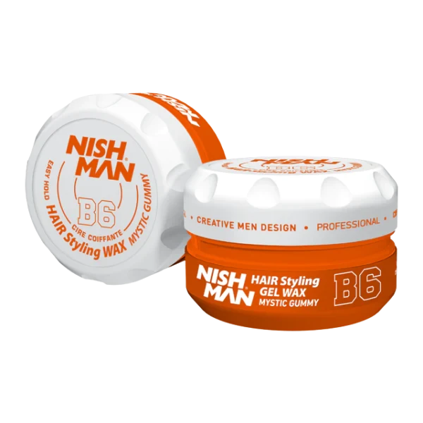 Nishman Hair Styling Gel Wax B6 Gummy 5 oz
