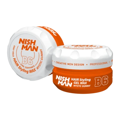 Nishman Hair Styling Gel Wax B6 Gummy 5 oz